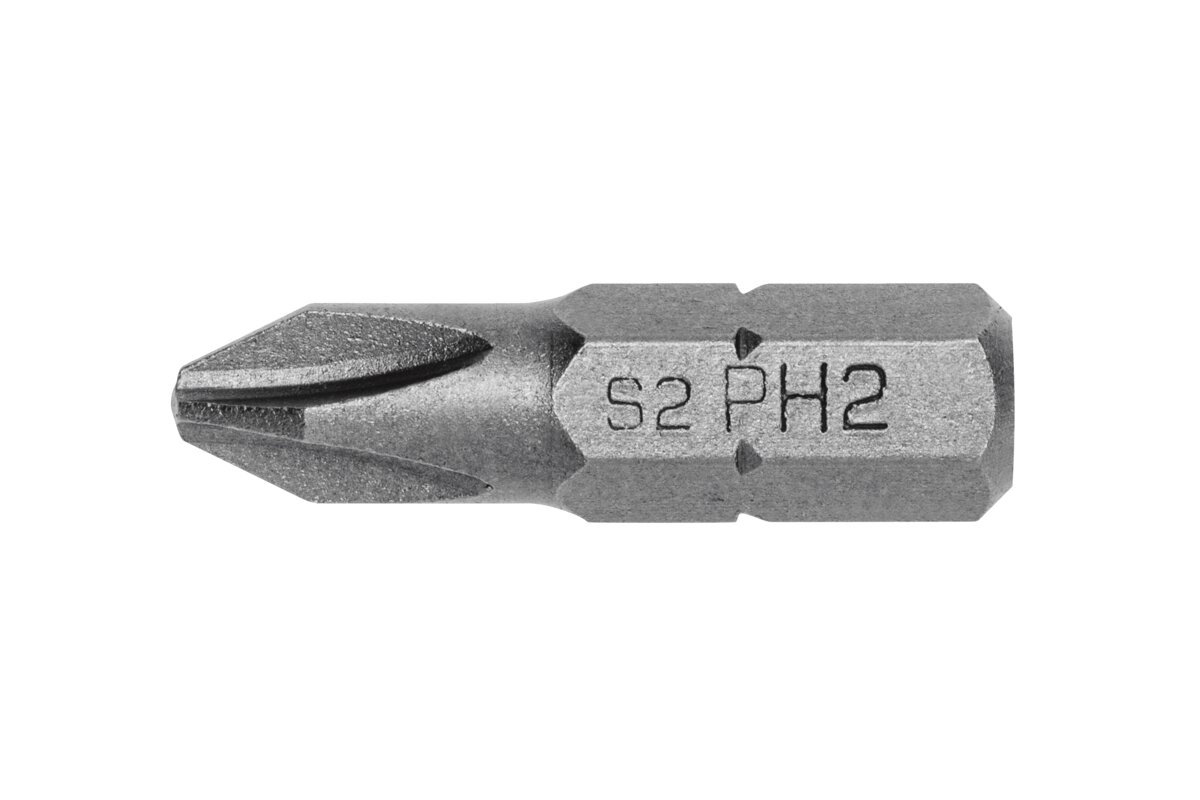 HOEGERT Биты PH2, 25 мм, сталь S2, 5 шт.