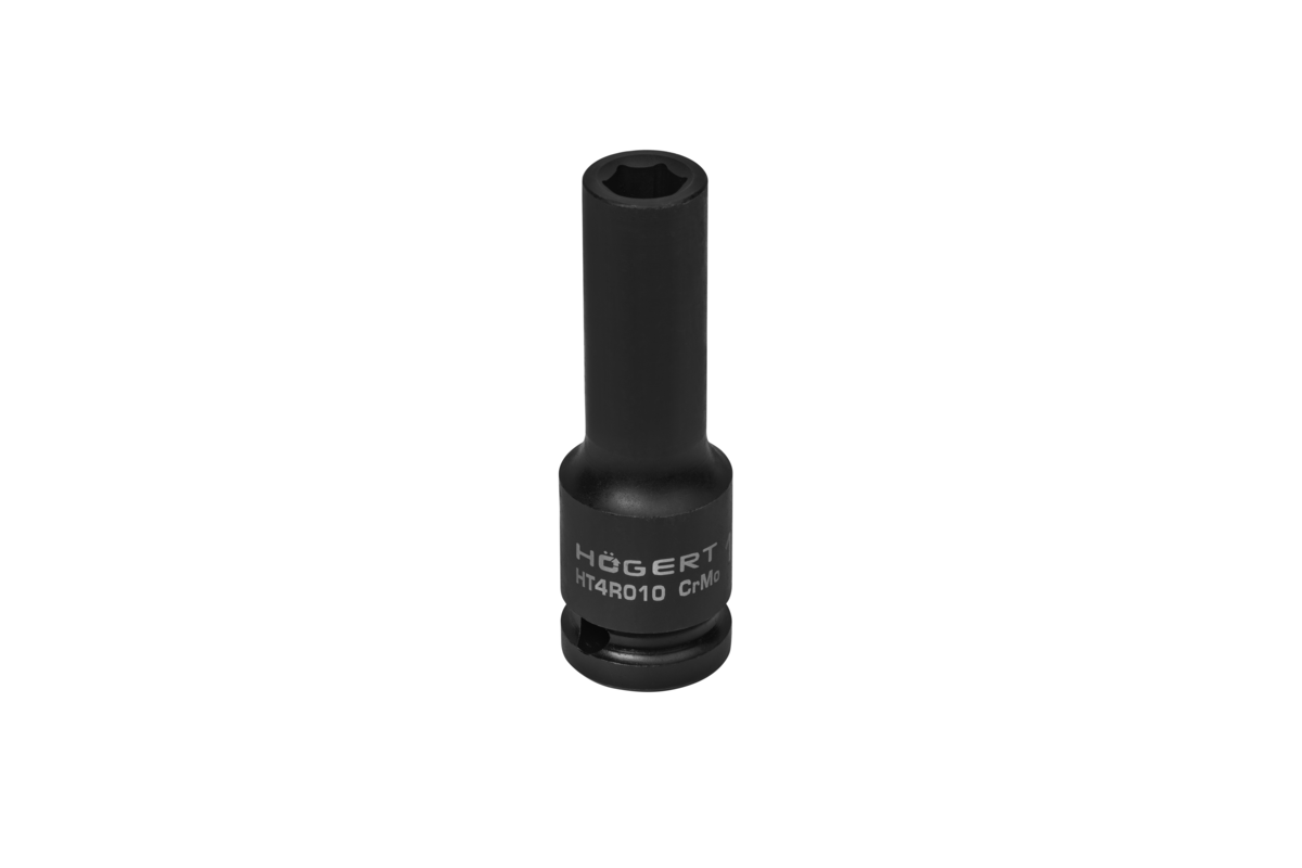 HOEGERT Головка торцевая ударная глубокая шестигранная 1/2″, 10 мм, DIN 3121, CrMo