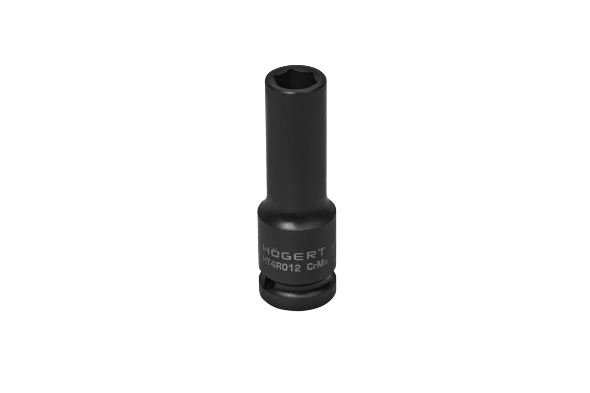 HOEGERT Головка торцевая ударная глубокая шестигранная 1/2″, 12 мм, DIN 3121, CrMo