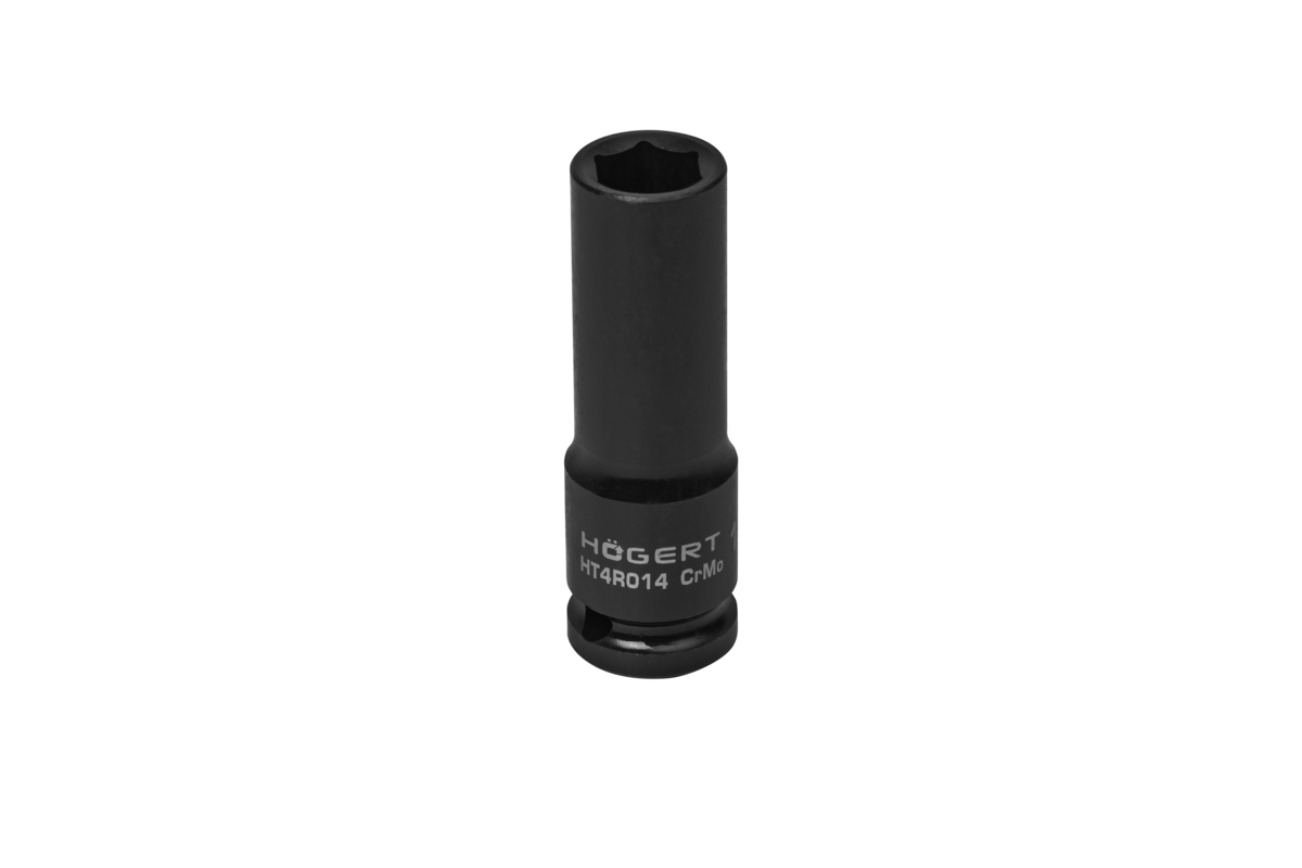 HOEGERT Головка торцевая ударная глубокая шестигранная 1/2″, 14 мм, DIN 3121, CrMo