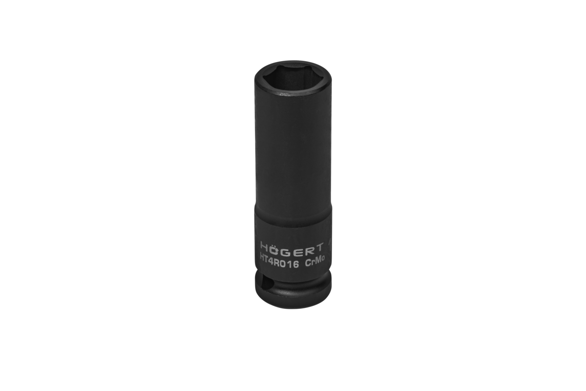 HOEGERT Головка торцевая ударная глубокая шестигранная 1/2″, 16 мм, DIN 3121, CrMo