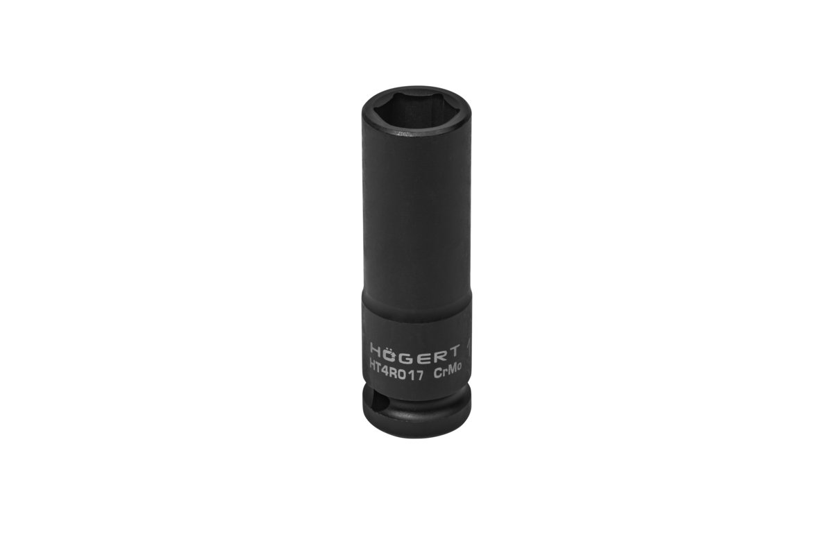 HOEGERT Головка торцевая ударная глубокая шестигранная 1/2″, 17 мм, DIN 3121, CrMo
