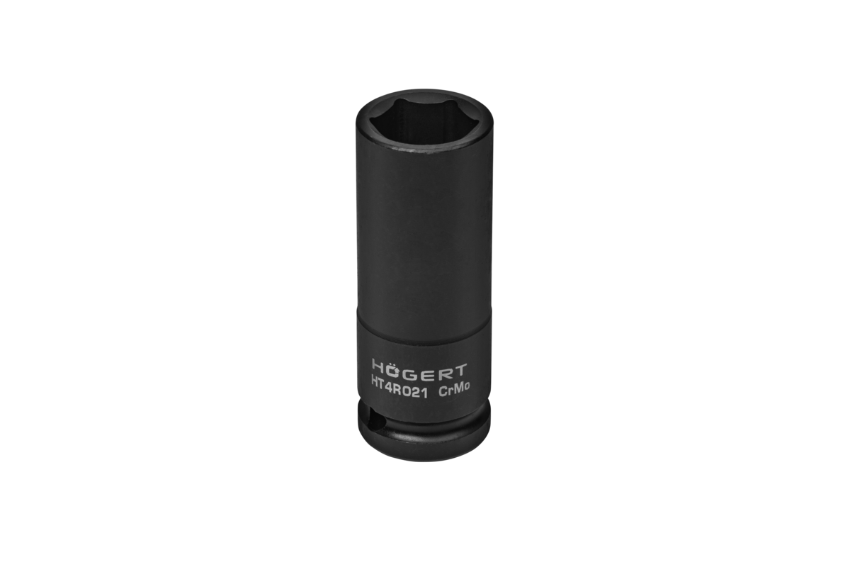 HOEGERT Головка торцевая ударная глубокая шестигранная 1/2″, 21 мм, DIN 3121, CrMo