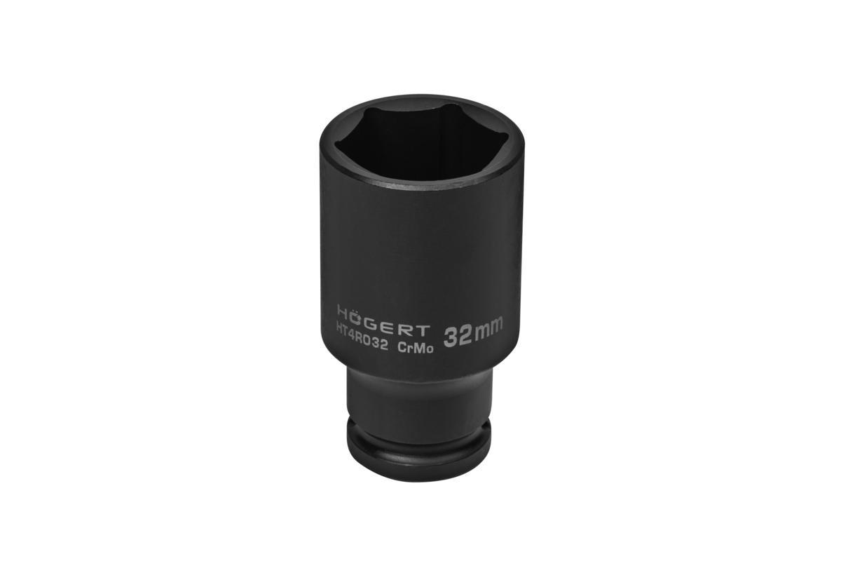 HOEGERT Головка торцевая ударная глубокая шестигранная 1/2″, 32 мм, DIN 3121, CrMo