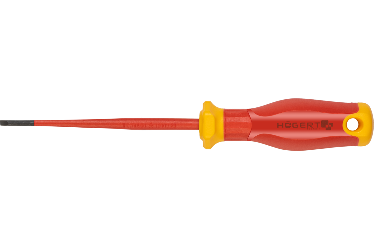 Отвёртка с плоской 3×100 мм, 1000V, SLIM, S2