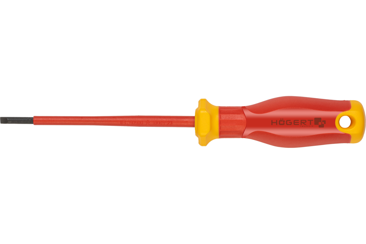 Отвёртка с плоской 4×100 мм, 1000V, SLIM, S2
